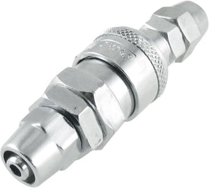 Pneumatic Pipe Fittings Metal Air Quick Coupler Silver Tone SP30+PP30