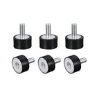 Rubber Mounts 6pcs M4 Male/Female Vibration Isolator Shock Absorber, for Garage Motor Air Compressor Car Boat Bobbins, D15mmxH8mm