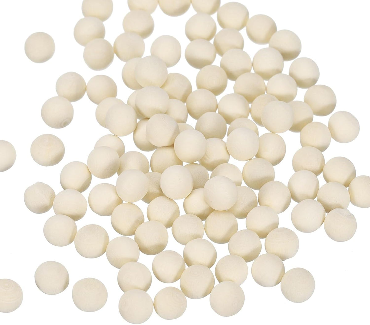 100pcs Round Wood Balls 1/4" Diameter Unfinished Solid Wooden Spheres, Natural Wood Craft Balls for DIY Craft Projects Art Ornaments