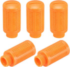 Plastic Pneumatic Muffler Exhaust Pneumatic Air Line Flow Control Muffler G1/4 Orange 5pcs