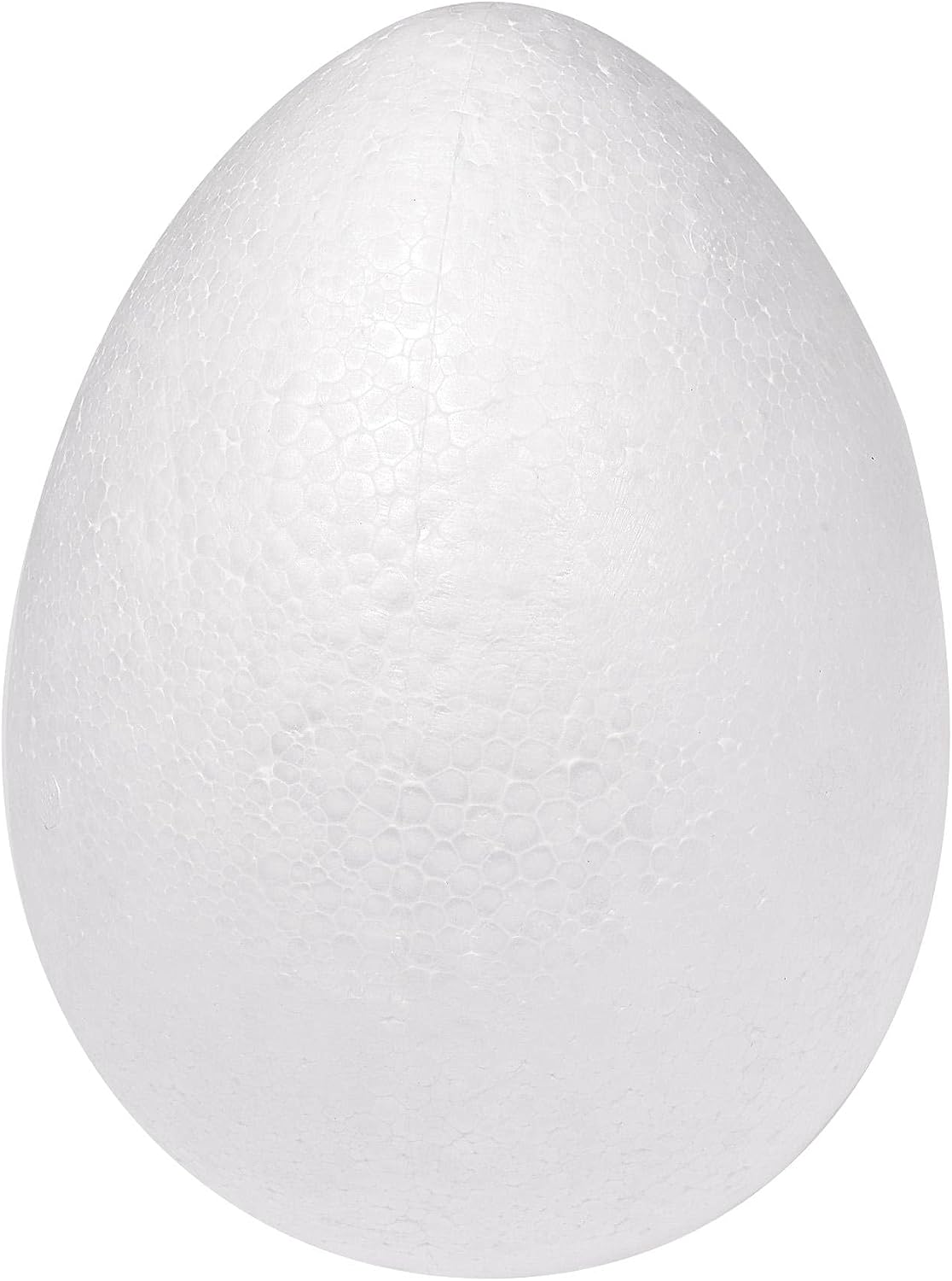 LinkMejor 1Pcs White Egg Foam Ball 4.1" x 5.9" Polystyrene Solid Balls for Eggs Decoration, Crafts and Handmade