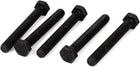 M10x75mm Grade 8.8 Fully Thread External Hex Cap Screw Fastener Bolt Black 5pcs