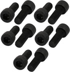 10pcs M6x16mm 12.9 Grade Hex Socket Cap Left Hand Thread Screw Bolt Black