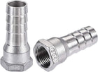 304 Stainless Steel Hose Barb Fitting Coupler, 19mm Barb x G1/2 Female Thread Pipe Adapter, 2Pcs