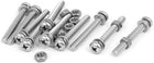 M5 x 40mm 304 Stainless Steel Phillips Pan Head Screws Nuts w Washers 10 Sets