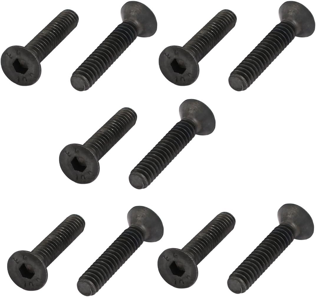 3/16-24 x 1" Alloy Steel Flat Head Hex Socket Cap Screw 10pcs