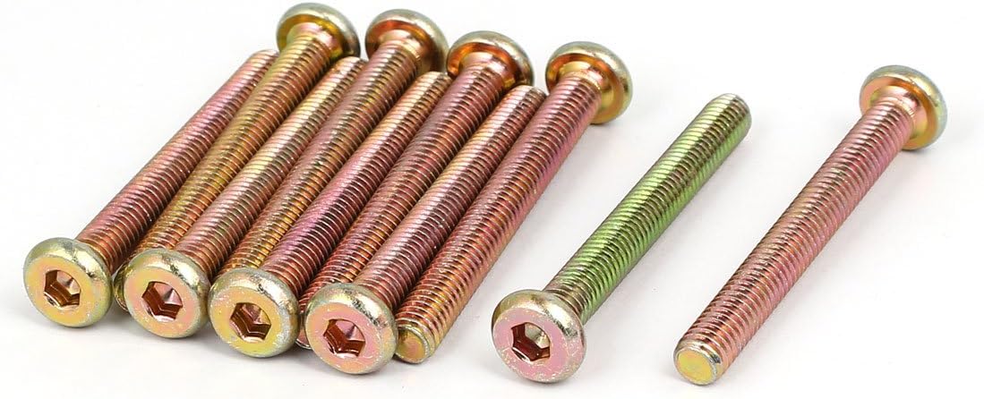 M6 x 50mm Fully Thread Hex Socket Drive Flat Head Screws Bolts Fasteners 10PCS