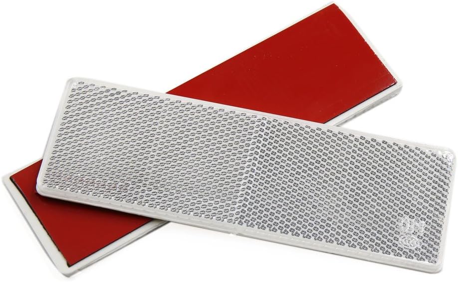 10Pcs Białe Plastikowe Kształtowe Reflektor Ostrzegawczy Naklejki na Samochód