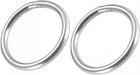 30mm 40mm OD 201 Stainless Steel O Rings, Welded Round Ring 4pcs