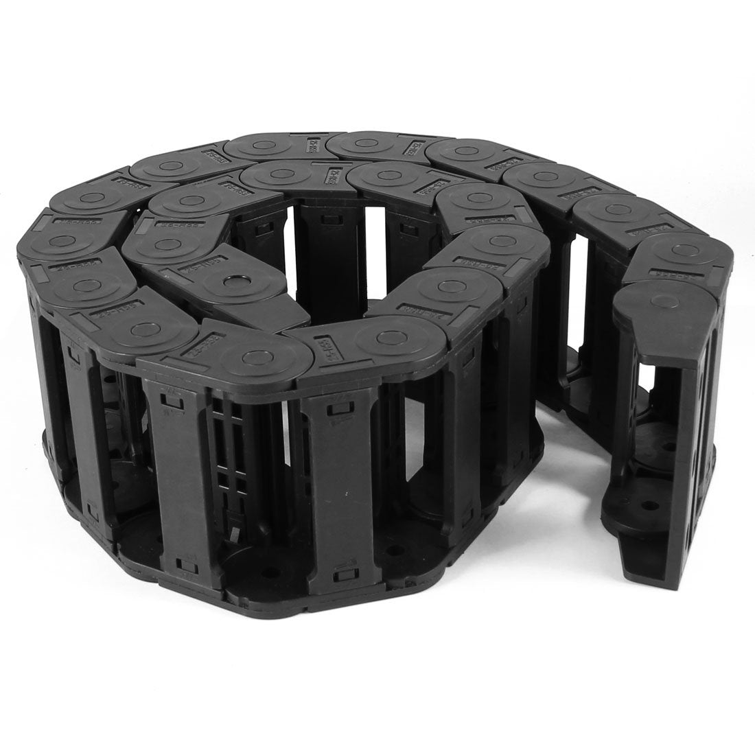 a14031900ux0422 25mm x 77mm Flexible Open Type Towline Drag Chain Carrier 105cm Long, Steel