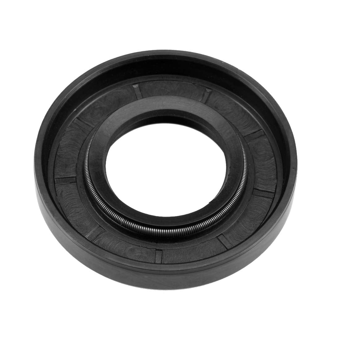 Oil Seal, TC 25mm x 50mm x 8mm Nitrile Rubber Cover Double Lip with Spring for Bearing Shaft, Black Pack of 1