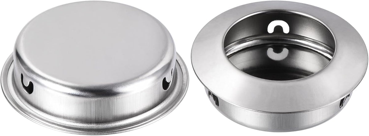 Alça de Puxar com Design de Dedo, 22 peças; Diâmetro do Orifício: 35mm/1,38"; Alça Inclinada para Portas de Gavetas; Cor Prata