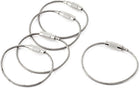 5 Pcs 1.5mm Dia Stainless Steel Wire Ring Keychain Cable 4.3" Long