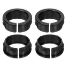 12 Pcs Cable Snap Bushing Grommet, 1" Mounting Dia Opened Snap Bushing - Black Round Nylon Snap in Cable Grommet Protector, Plastic Cable Hole Grommets for Wiring
