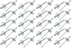 40 Pcs 5mm x 10mm x 14mm Aluminum Open End Large Flange Blind Rivets