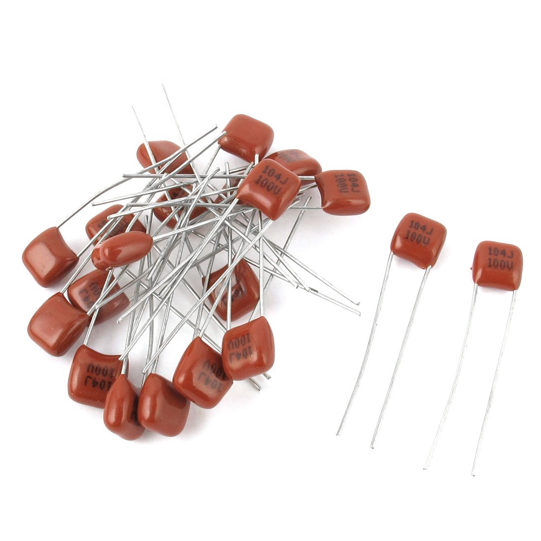 a14111100ux0321 20 Piece 104J 100V 0.1uF Electronic Component Metallized Polyester Film Capacitor