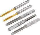 M3 Taps Set Metric SKS2 Straight 3 Flutes Bottoming Taper Hand Spiral Point Threading Tap Set Titanium Coated 5pcs