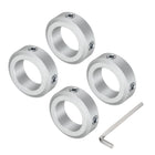 Set Screw Shaft Collar for 20mm Shaft, 4pcs Clamping Collars 32mm OD, 10mm Thickness, Aluminum Alloy Clamp-On Collar with M6 Set Screws and a Wrench