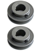 QWORK AK281 Single Groove Web Sheaves, 2 Pack 2.80" OD 1" Bore V-Belt Sheave, A Belt Section, Cast Iron,for V-Belt
