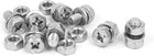 M6 x 12mm 304 Stainless Steel Phillips Hex Head Bolts Nuts w Washers 8 Sets