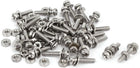 M2 x 10mm 304 Stainless Steel Phillips Pan Head Screws Nuts w Washers 30 Sets