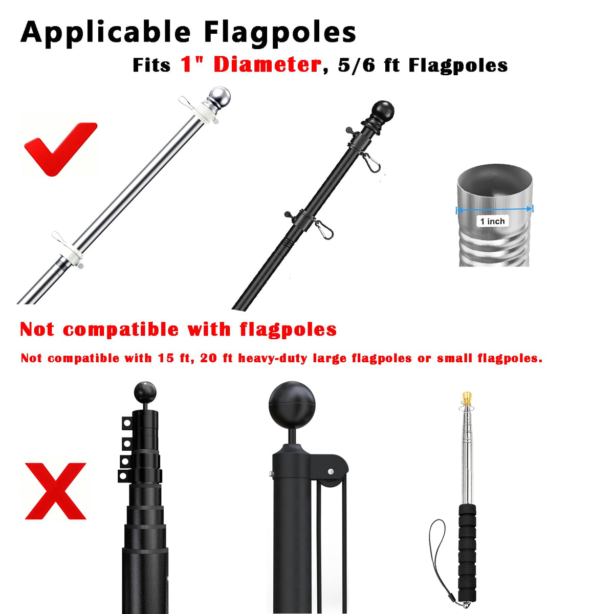 Solarflagpolslamlight, lysande vit flagpolslamlight – uppgraderad solenergig lampa