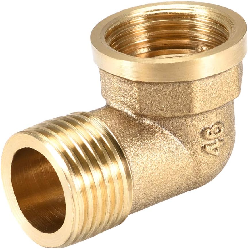 Brass Hose Fitting 90 Degree Elbow G1/2 Male X G1/2 Female Pipe Fittings