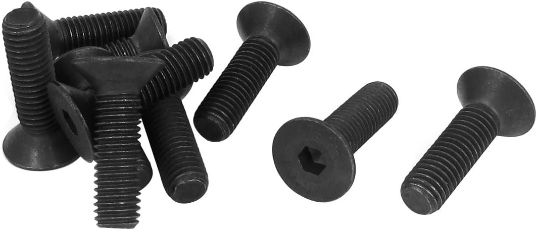 M10 x 35mm Metric Hex Socket Countersunk Head Screw Bolts Black 10PCS