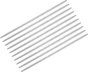 10Pcs Knitting Needle 3.25mm Diameter 5.9 Inches Length Stainless Steel Double Pointed Sweater Stitching Needles for Handmade Projects DIY Knitting