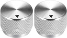 Stereo Knob, 20 * 6 * 15.5 mm Aluminium Alloy, Volume Control Knobs, Sliver 2pcs