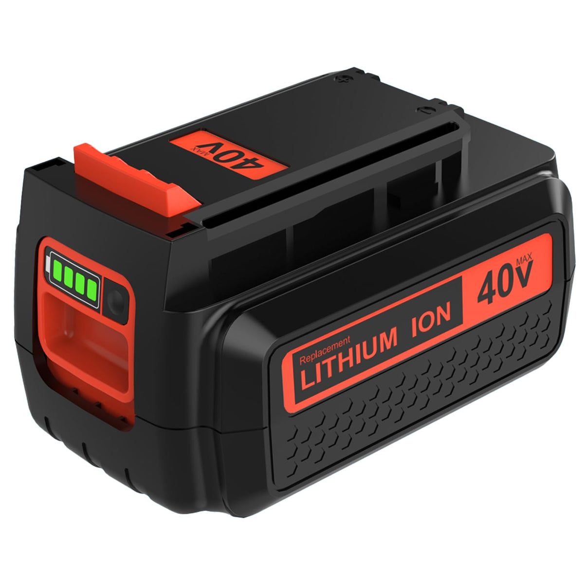 1개 팩 4Ah 블랙 앤 데커크 40V 배터리 LBX2540(오렌지) 대체용