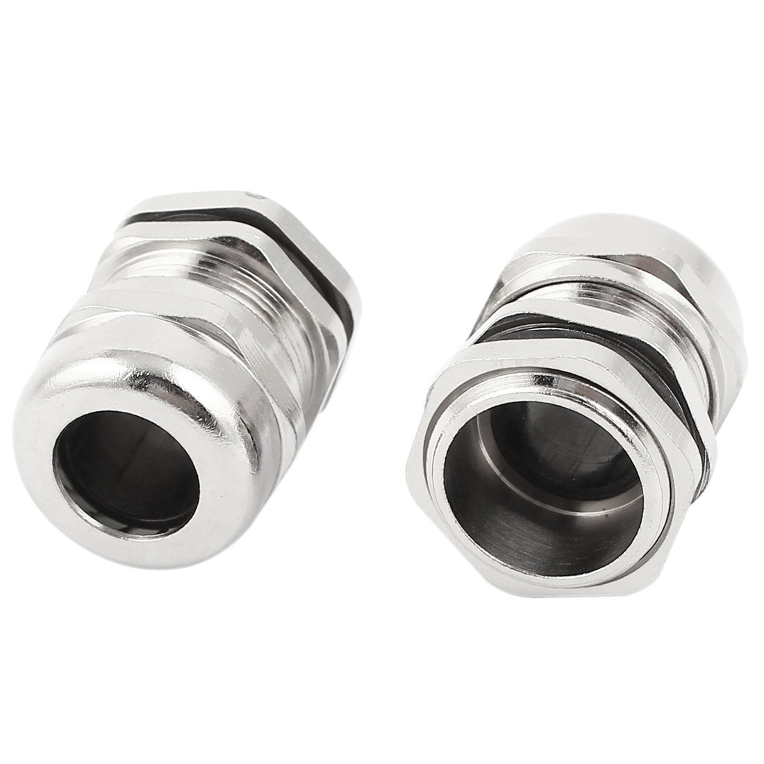 2 Pcs M20 Metal 6-12mm Dia Waterproof Cable Gland Connector
