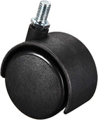Furniture Casters 2 Inch Nylon M8 x 15mm Threaded Stem Swivel Caster Wheels, 38lb Capacity Each Wheel