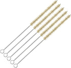 Test Tube Brush 10mm Dia Twist Handle Bristle Wash Tubing Cleaning Brushes 5pcs
