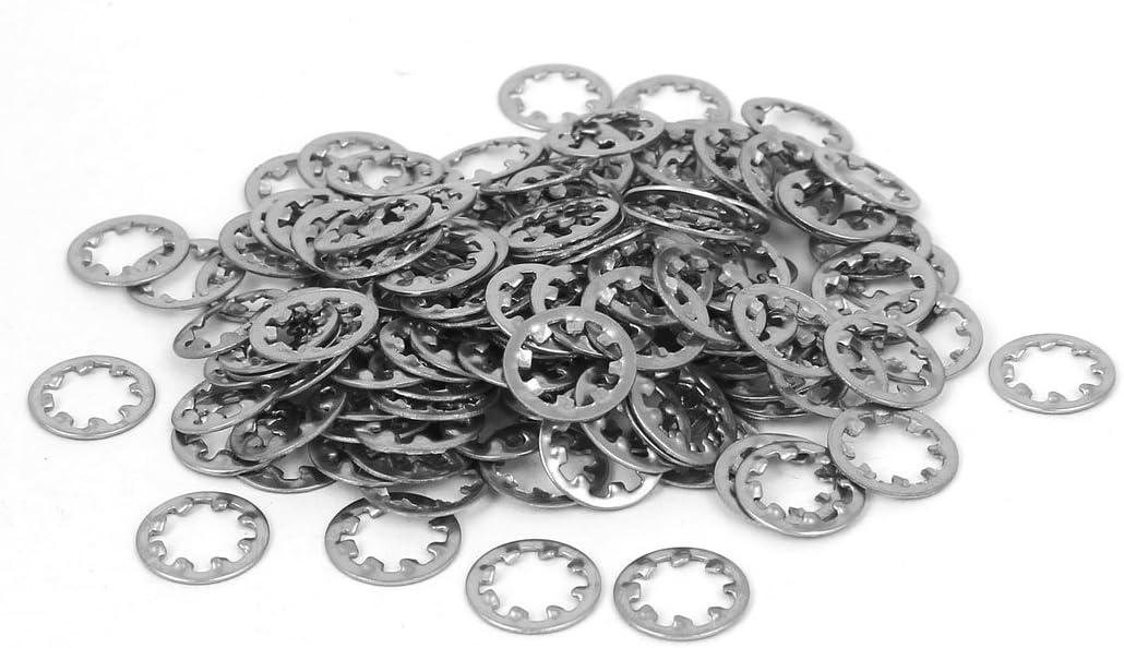 M6 x 11mm x 1mm 304 Stainless Steel Internal Tooth Washers 50 Pcs