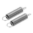 2Pcs 0.5x5x25mm Extended Tension Spring, 304 Stainless Steel Extension Spring Steel Dual Hook Compression Springs for Machinery Construction Industrial, Home Repairs, Silver