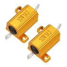 2 Pcs Aluminum Case Resistor 10W 1K Ohm Wirewound for LED Converter with Rod Post 10W1KRJ