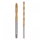 M3 x 0.5 Spiral Point Thread Tap and 2.5mm Twist Drill Bit Set, Metric Titanium Plated 6542 High Speed Steel Machine Screw Thread Tap Threading Tool