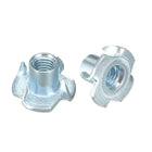 M5 4 Pronged Tee Nut T-Nut for Table Legs Rock Climbing Wall Woodwork Holds Wood Cabinetry 50Pcs