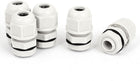 M12x1.5 3-6.5mm Cable Gland Wire Fixing Connector Locknut 5 Pcs White