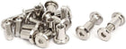 M6x15mm Male Thread Cupboard Cabinet Socket Hex Screw Post Silver Tone 10pcs