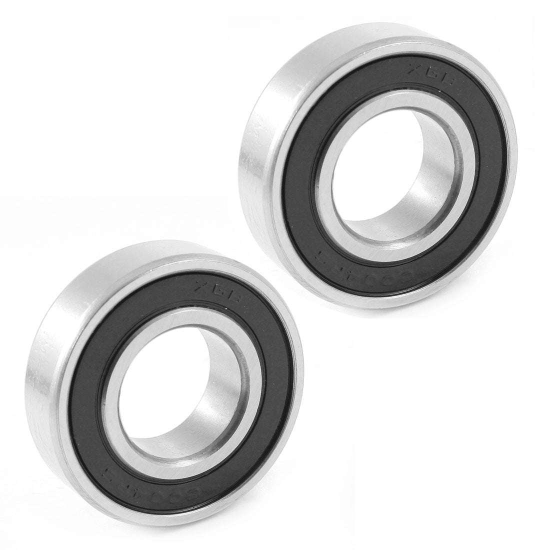 6004RS 42mm Outer 20mm Inner Single Row Deep Groove Ball Bearing 2 Pcs