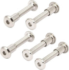 M6x35mm Male Thread Cupboard Cabinet Socket Hex Screw Post Silver Tone 5pcs