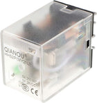Electromagnetic Power Relay, DC 48V Coil Green Indicator Light 8 Pin DPDT Electromagnetic General Purpose Power Relay