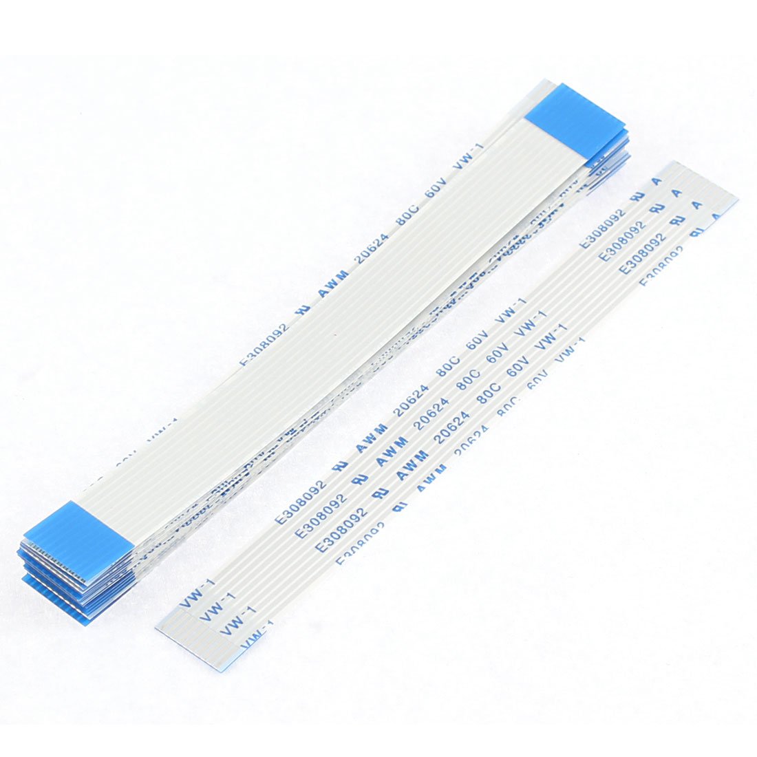 20 Pcs FFC FPC Ribbon Flat Cable, 100 mm Length, 10 Terminals, 1.0 mm Pitch