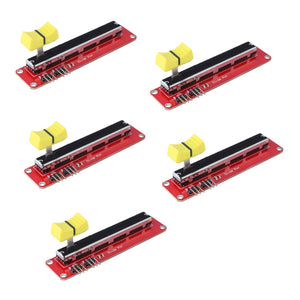 LinkMejor 5pcs 10K Potentiometru Logaritmic alunecător Pot Potentiometru Modul cuie Dualie Output pentru Arduino AVR Bloc Electronic
