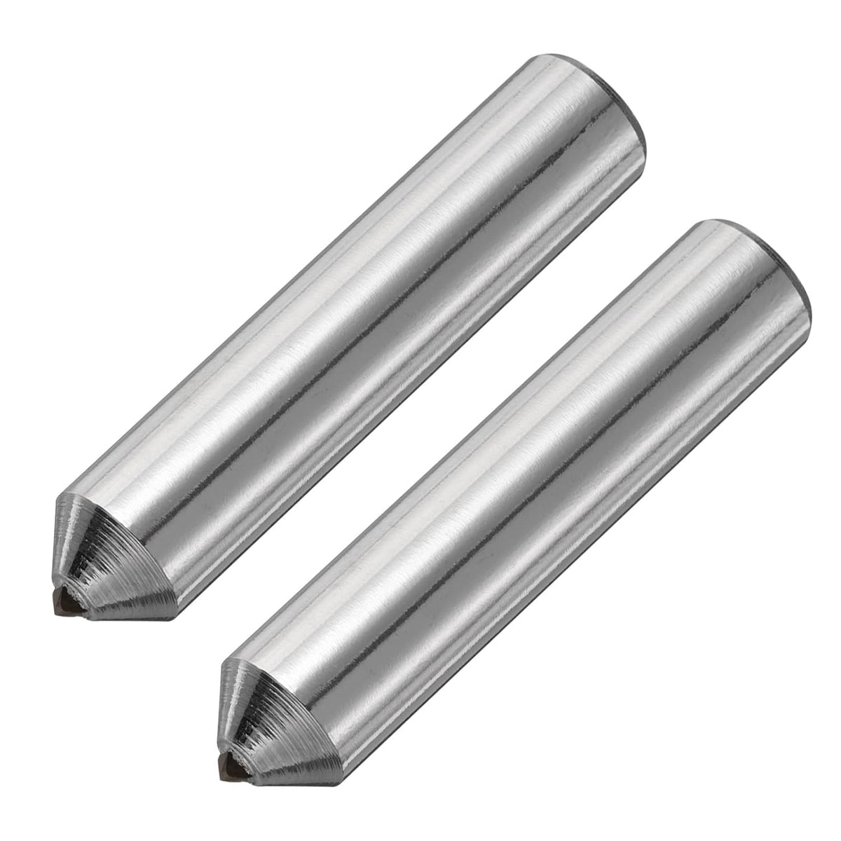 2pcs Diamond Dressers, 10mm x 45mm (13/32" x 1-3/4") Single Tapered Point Grinding Wheel Round Pen Welded Diamond Dressing Tools, Silver Tone