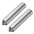 2pcs Diamond Dressers, 10mm x 45mm (13/32" x 1-3/4") Single Tapered Point Grinding Wheel Round Pen Welded Diamond Dressing Tools, Silver Tone
