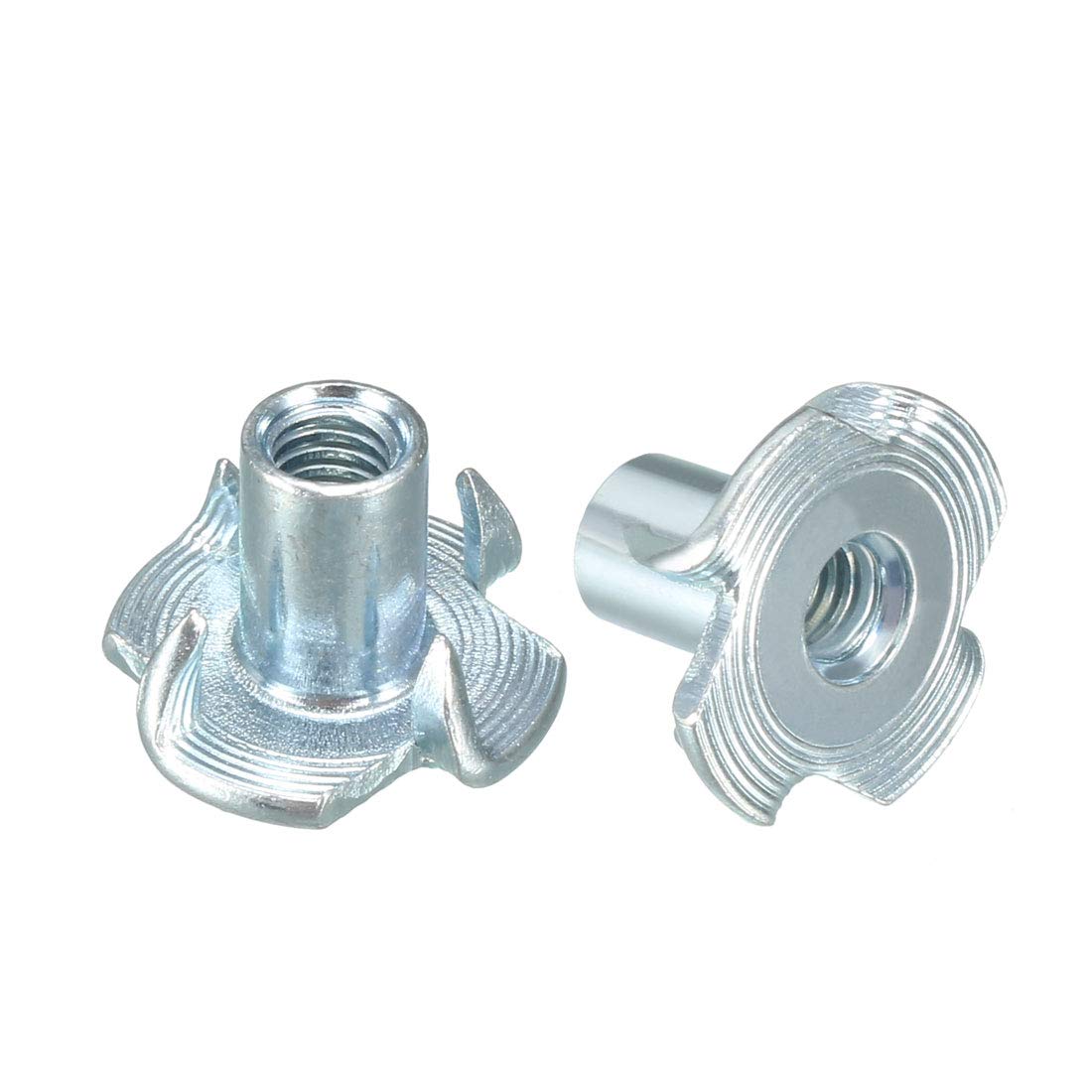 M4 4 Pronged Tee Nut T-Nut for Table Legs Rock Climbing Wall Woodwork Holds Wood Cabinetry 100Pcs