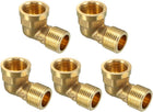 Brass Elbow Pipe Fitting 90 Degree 1/2 BSP Male X 1/2 PT Female Coupler 5pcs